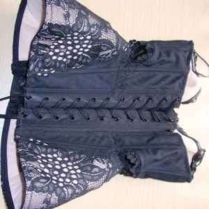 Gorgeous Corset Lingerie Nude & Black Lace - NWT